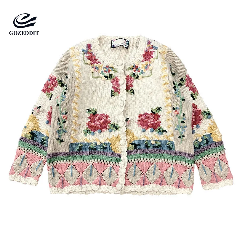 Gozeddit Women Sweater Coat Luxury Manual Knit Floral Embroidery Cardigan Jumper
Gozeddit Women Sweater Coat Luxury Manual Knit Floral Embroidery Cardigan Jumper