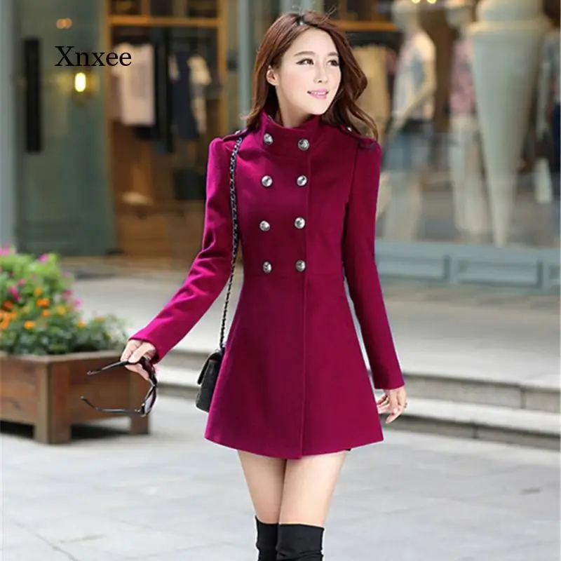Autumn and Winter Women's Coat Jacket Solid Color Double-Breasted Slim-Fit Mid-Length Windbreaker Women's Jacket
Autumn and Winter Women's Coat Jacket Solid Color Double-Breasted Slim-Fit Mid-Length Windbreaker Women's Jacket