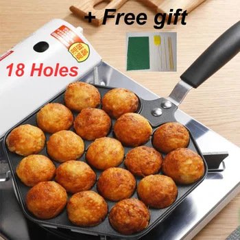 12 Holes Aluminum Alloy Takoyaki Pan Takoyaki Maker 18 Holes Chibi Maruko machine Baking Forms Mold Pan Octopus Baking Machine
12 Holes Aluminum Alloy Takoyaki Pan Takoyaki Maker 18 Holes Chibi Maruko machine Baking Forms Mold Pan Octopus Baking Machine