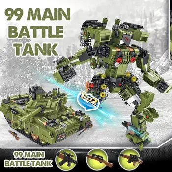 Military Army World War WW2 Abrams deformation robot Type 99 Main Battle Tank Model building blocks education toys for children
Military Army World War WW2 Abrams deformation robot Type 99 Main Battle Tank Model building blocks education toys for children