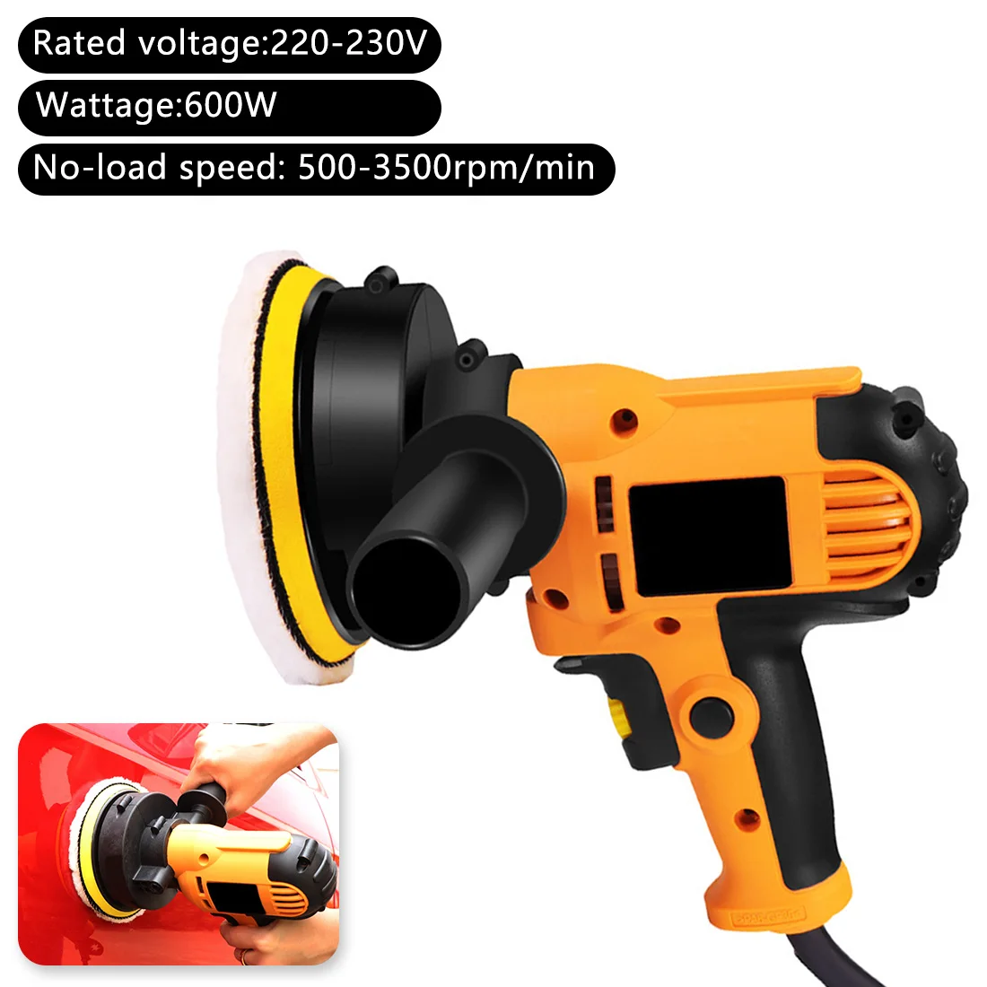Mini Car Polisher Machine 600W Sanding Waxing Tools Car Accessories 220V 3500rpm Beauty Polishing Clean Tool
Mini Car Polisher Machine 600W Sanding Waxing Tools Car Accessories 220V 3500rpm Beauty Polishing Clean Tool