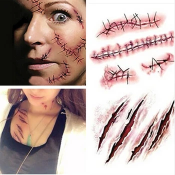 Body Makeup Tattoo Halloween Scary Realistic Suture Non-toxic Wound for A Long Time Temporary Tattoo
Body Makeup Tattoo Halloween Scary Realistic Suture Non-toxic Wound for A Long Time Temporary Tattoo