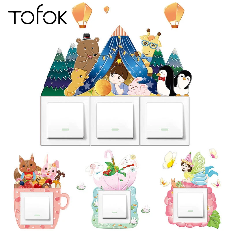 Tofok PU Leather 3D Cartoon Animal Switch Sticker Stereo Outlet Plug Socket Protection Bubble Switch Sticker Bedroom Decoration
Tofok PU Leather 3D Cartoon Animal Switch Sticker Stereo Outlet Plug Socket Protection Bubble Switch Sticker Bedroom Decoration