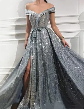 Evening Dress Sequined Off-The-Shoulder Side Split Sexy Gowns Formal Party Dress Evening Gowns
Evening Dress Sequined Off-The-Shoulder Side Split Sexy Gowns Formal Party Dress Evening Gowns