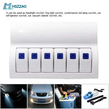 12-24V Car Universal Switch Panel Combination With LED Light 6-Bit White Switch Combination Panel For Ship Yacht RV Bus Etc
12-24V Car Universal Switch Panel Combination With LED Light 6-Bit White Switch Combination Panel For Ship Yacht RV Bus Etc