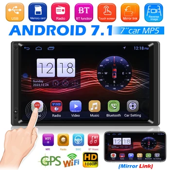 Android 7.1 Car Stereo 7 inch Touch Screen GPS Navigation Bluetooth WiFi FM Radio Receiver Double 2 DIN Head Unit
Android 7.1 Car Stereo 7 inch Touch Screen GPS Navigation Bluetooth WiFi FM Radio Receiver Double 2 DIN Head Unit
