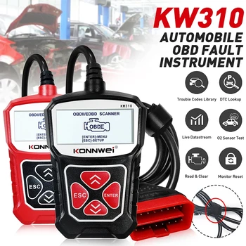 KONNWEI KW310 OBD2 Car Diagnostic Scanner EOBD Scan Tool DTC Engine Code Reader Voltage Test Built-in Speaker - Black
KONNWEI KW310 OBD2 Car Diagnostic Scanner EOBD Scan Tool DTC Engine Code Reader Voltage Test Built-in Speaker - Black