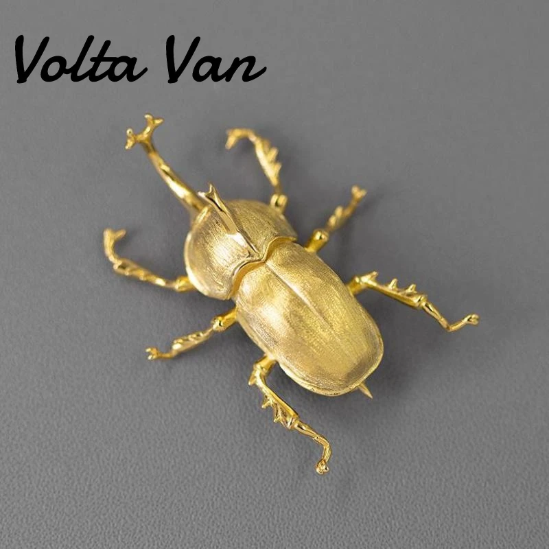 

Volta Van 925 Sterling Silver Brooches Elegant 2022 New Fine Jewelry Classic Beetle Original Design Creativity Concise Brooches