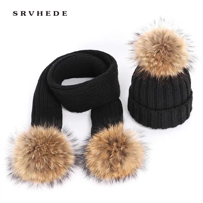 2 Piece Winter Raccoon Fur Pompom Knit Beanies Hat Scarf Sets Warm Woman Soft Cap Scarves Kids Parent-child Women Slouchy Girl
2 Piece Winter Raccoon Fur Pompom Knit Beanies Hat Scarf Sets Warm Woman Soft Cap Scarves Kids Parent-child Women Slouchy Girl