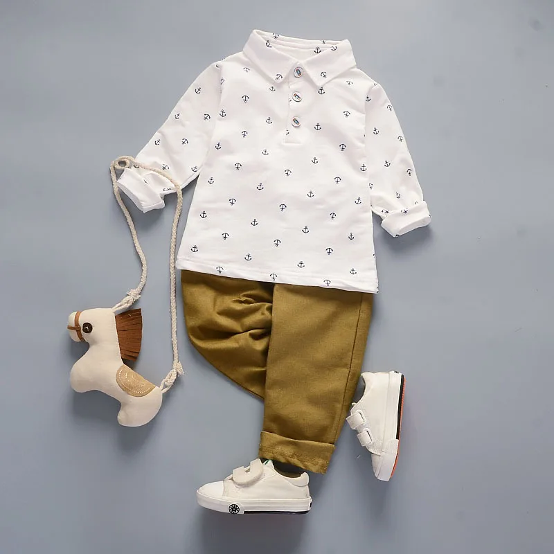 2018 Spring And Autumn BOY'S out Clothes Korean-style Casual Printed Pullover Two-Piece Set Children Baby Collar Shirt Set
2018 Spring And Autumn BOY'S out Clothes Korean-style Casual Printed Pullover Two-Piece Set Children Baby Collar Shirt Set