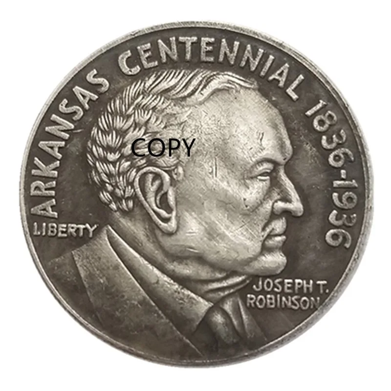 1936 Robinson Commemorative Silver Half Dollar Replica Commemorative Coins COPY Specie Medal Collectibles
1936 Robinson Commemorative Silver Half Dollar Replica Commemorative Coins COPY Specie Medal Collectibles