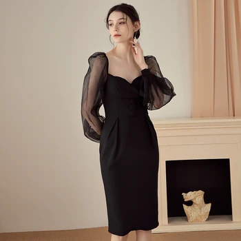 Seamyla 2020 New Arrival Summer Women Celebrity Party Dress Vestido Sexy Black V-Neck Puff Long Sleeve Lace Club Bodycon Dress
Seamyla 2020 New Arrival Summer Women Celebrity Party Dress Vestido Sexy Black V-Neck Puff Long Sleeve Lace Club Bodycon Dress