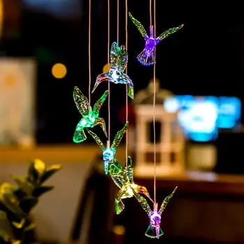 New Humming Bird LED Solar Light Romantic Windbell Lights Wind Chime Light String Lamp Color Changing for Patio Yard Decor 
New Humming Bird LED Solar Light Romantic Windbell Lights Wind Chime Light String Lamp Color Changing for Patio Yard Decor