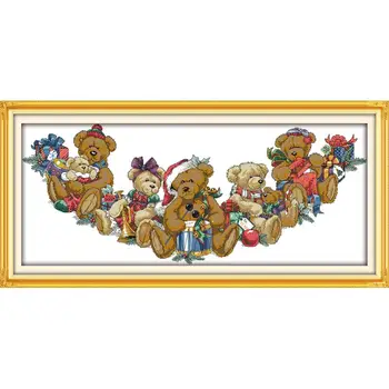 Christmas Bears Cross Stitch Handmade Kit DMC 11CT 14CT Canvas Print Cross Stitch Set Christmas DIY Gift Home Wedding Decoration
Christmas Bears Cross Stitch Handmade Kit DMC 11CT 14CT Canvas Print Cross Stitch Set Christmas DIY Gift Home Wedding Decoration