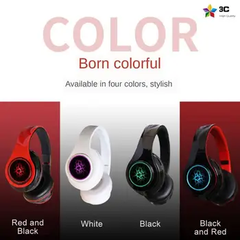 B39 Bluetooth Headset LED Light Wireless Headset Sports Portable Earphone Subwoofer Universal Folding Headphones
