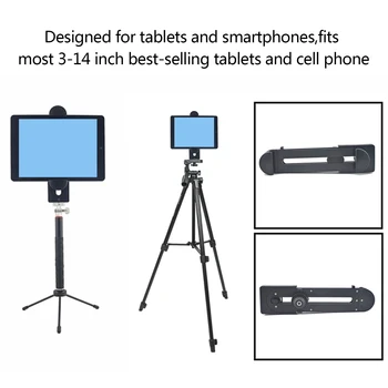 Besegad Universal Tablet Clamp Holder Tripod Mount Stand Bracket for Apple iPad Mini Pro iPhone Smart Phone 3-14 inch
Besegad Universal Tablet Clamp Holder Tripod Mount Stand Bracket for Apple iPad Mini Pro iPhone Smart Phone 3-14 inch