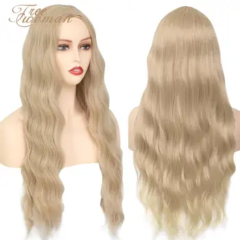 FREEWOMAN Blonde Lolita Wig Synthetic Wigs For Women Long Water Wave Wig Fake Hair Heat Resistant Female Wig Natural Blue Black
FREEWOMAN Blonde Lolita Wig Synthetic Wigs For Women Long Water Wave Wig Fake Hair Heat Resistant Female Wig Natural Blue Black