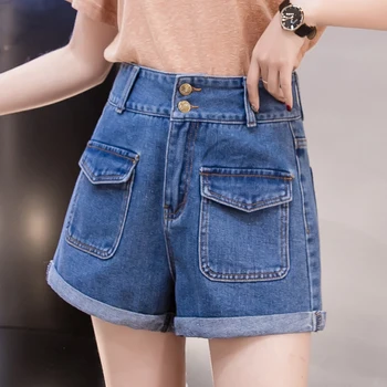 Korean Fashion Female Students Blue Denim Shorts Summer Women Loose High Waist Shorts Plus Size
Korean Fashion Female Students Blue Denim Shorts Summer Women Loose High Waist Shorts Plus Size