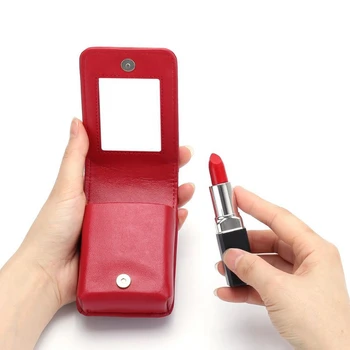 Brand Rivets Mini Lipsticks Bag Wallet Genuine Leather Female Makeup bags Mirror Lipstick Case Designer Cosmetic Organizer Pouch
Brand Rivets Mini Lipsticks Bag Wallet Genuine Leather Female Makeup bags Mirror Lipstick Case Designer Cosmetic Organizer Pouch
