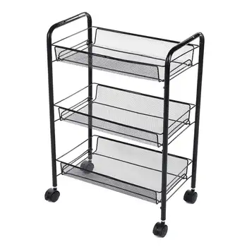 3 Tiers Removable Storage Shelf Kitchen Trolley Living Room Bathroom Multi-layer Storage Rack With Wheels Space Saving Rack 
3 Tiers Removable Storage Shelf Kitchen Trolley Living Room Bathroom Multi-layer Storage Rack With Wheels Space Saving Rack
