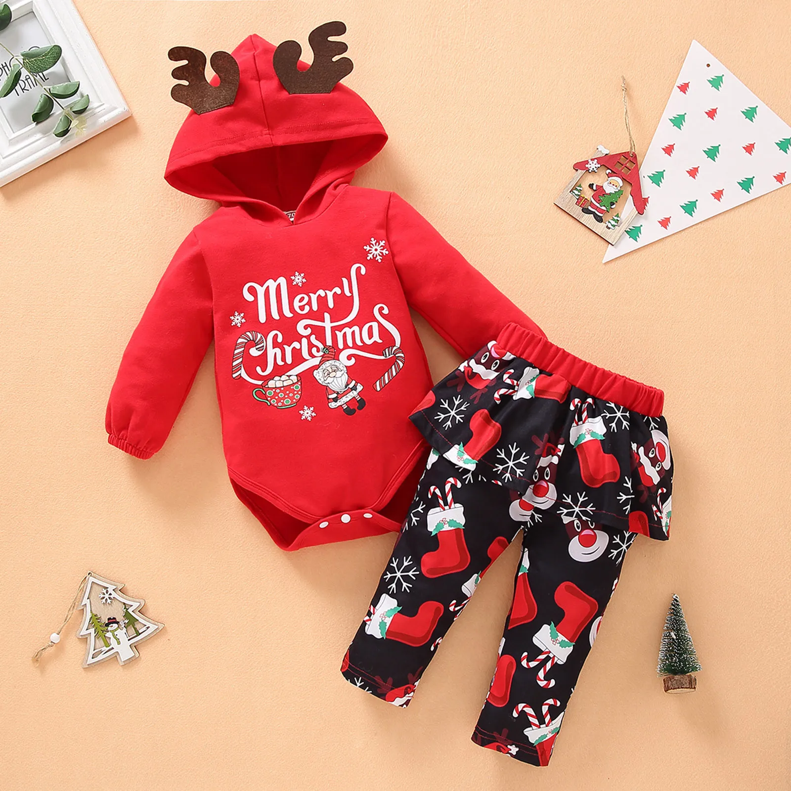 New barboteuse bébé fille Toddler Baby Boys Girls Christmas Cartoon Hoodie Romper Bodysuit+Pants Outfits Christmas antler hat M5
New barboteuse bébé fille Toddler Baby Boys Girls Christmas Cartoon Hoodie Romper Bodysuit+Pants Outfits Christmas antler hat M5