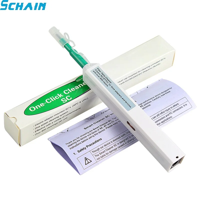 Fiber Optic Cleaner SC One Click Cleaner Fiber Optic Connector cleaning tool 2.5mm Universal Connector Fiber Optic Cleaning Pen
Fiber Optic Cleaner SC One Click Cleaner Fiber Optic Connector cleaning tool 2.5mm Universal Connector Fiber Optic Cleaning Pen