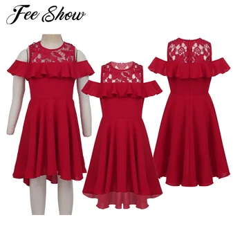 Cold Shoulder Ruffle Trimmings Lace Splice High-Low Hem Girls Party Dress Summer Cap Sleeve Cute A-Line Flared Dresses For Kids
Cold Shoulder Ruffle Trimmings Lace Splice High-Low Hem Girls Party Dress Summer Cap Sleeve Cute A-Line Flared Dresses For Kids