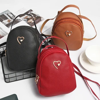 2020 Women Mini Backpack Love Heart Pearl Lichee Pattern PU Leather Small Bagpack Multi-Function Shoulder Bag School Backpack
2020 Women Mini Backpack Love Heart Pearl Lichee Pattern PU Leather Small Bagpack Multi-Function Shoulder Bag School Backpack