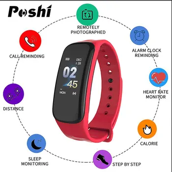 POSHI Color Screen Multifunctional Smart Bracelet Health Detection Call SMS Reminder IP67 Waterproof Sports Watches Men Women
POSHI Color Screen Multifunctional Smart Bracelet Health Detection Call SMS Reminder IP67 Waterproof Sports Watches Men Women