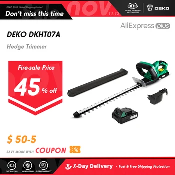 DEKO 20V Lithium 2000mAh Cordless Hedge Trimmer Quick Charge Rechargeable Electric Trimmer Pruning Saw with Dual Blade/Saw
DEKO 20V Lithium 2000mAh Cordless Hedge Trimmer Quick Charge Rechargeable Electric Trimmer Pruning Saw with Dual Blade/Saw