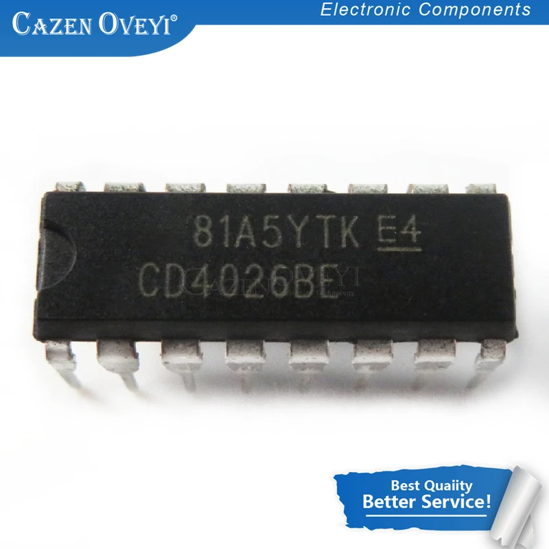 10 шт. / Лот CD4026 CD4026BE 4026 CMOS счетчики Decade Divider DIP-16 в наличии | Электронные компоненты и
