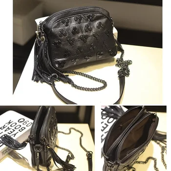 Personalized punk Style, tassel Zipper Shoulder Bag with rivet, double layer soft leather chain bag, Messenger Bag.Free Shipping
Personalized punk Style, tassel Zipper Shoulder Bag with rivet, double layer soft leather chain bag, Messenger Bag.Free Shipping