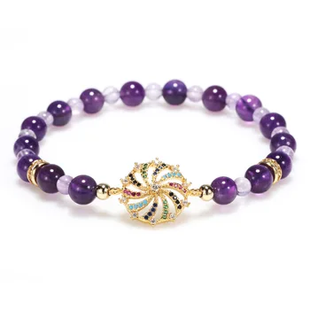 Elegant New Seven Color Diamond Set Women's Bracelet Amethyst Gemini Bracelet Holiday Gift Hot Sale
Elegant New Seven Color Diamond Set Women's Bracelet Amethyst Gemini Bracelet Holiday Gift Hot Sale