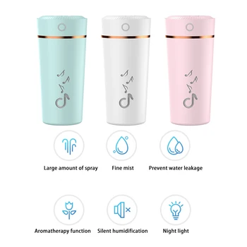 2 in 1 400MA Mini Cup Shaped 200ML Air Humidifier with Night Light Portable Humidifier for Car Home Office Air Care
2 in 1 400MA Mini Cup Shaped 200ML Air Humidifier with Night Light Portable Humidifier for Car Home Office Air Care