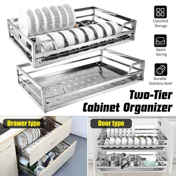 2-Tier Stainless Steel Pull Out Storage Rack Basket Kitchen Slide Cabinet Organizer Drawer Baskets Holder 600mm 700mm 800mm
2-Tier Stainless Steel Pull Out Storage Rack Basket Kitchen Slide Cabinet Organizer Drawer Baskets Holder 600mm 700mm 800mm
