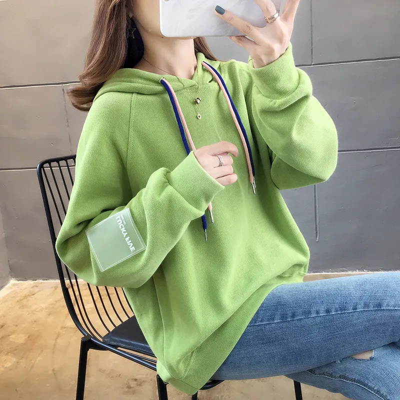 2019 New Fashion Long Sleeves Harajuku Pullovers Tops O-neck Women's Hooded Sweatshirt Tops
2019 New Fashion Long Sleeves Harajuku Pullovers Tops O-neck Women's Hooded Sweatshirt Tops