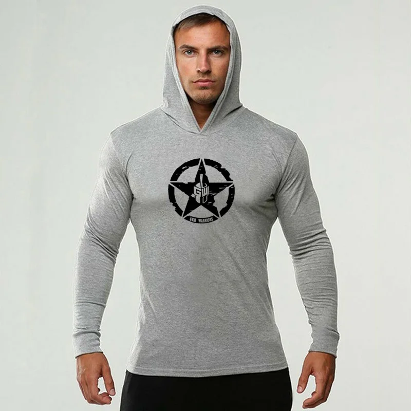 

New Quick Dry Running Shirt Men Bodybuilding Sport T-shirt Long Sleeve Compression Hoodies Gym T Shirt Men Fitness Tight Tshirt