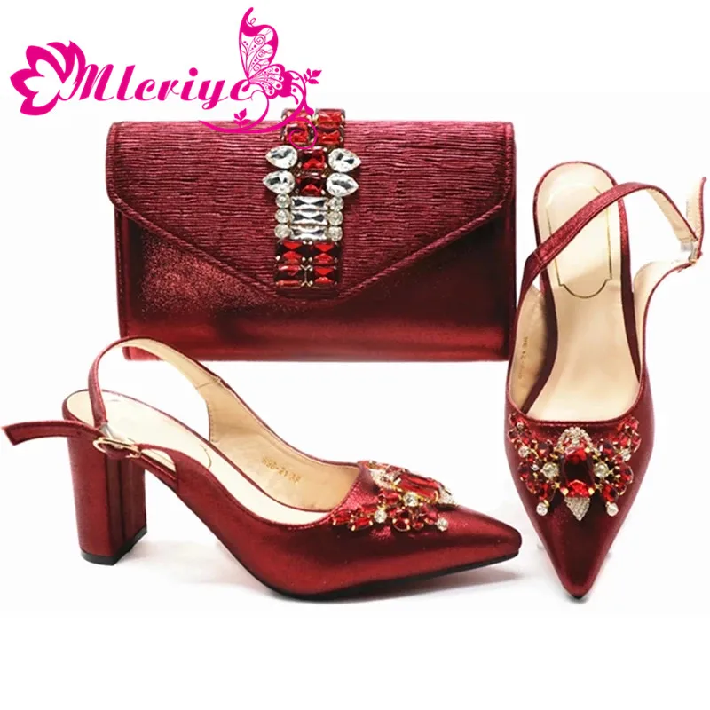 Newest Elegant Red Color High Quality Italian Shoes And Bag Set Italy Shoe And Bag Set African Women Wedding
Newest Elegant Red Color High Quality Italian Shoes And Bag Set Italy Shoe And Bag Set African Women Wedding