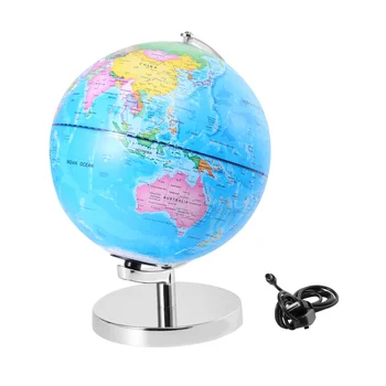 1 Pc World Globe Luminous World Map Detailed Educational Tool Globe with USB Interface for Library