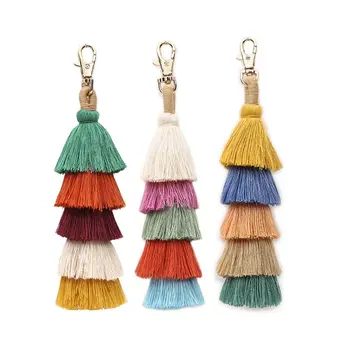 Colorful Tassels Keychains for Women Bag Decorative Pendant Key Ring Bohemian Handmade Charm Handbag Key Accessories
Colorful Tassels Keychains for Women Bag Decorative Pendant Key Ring Bohemian Handmade Charm Handbag Key Accessories