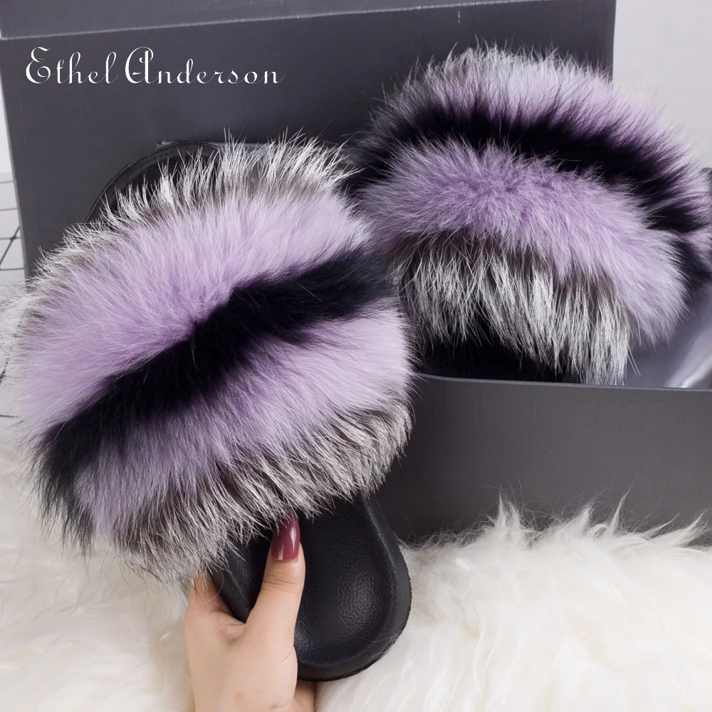 Hot Young Fashional Fur Slippers Fox Fur Slide Fluffy Real Raccoon Fur Woman Sandals Flat Slippers Ladies Furry Flip Flops Shoes
Hot Young Fashional Fur Slippers Fox Fur Slide Fluffy Real Raccoon Fur Woman Sandals Flat Slippers Ladies Furry Flip Flops Shoes