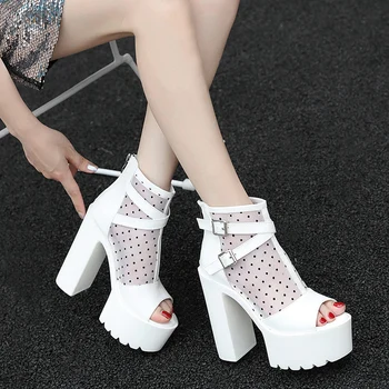 14cm Heel Boots Fall Mesh Platform Boots Punk High Heels Gladiator Boots Peep Toe Women Ankle Boots Botas De Mujer 2020 Nueva
14cm Heel Boots Fall Mesh Platform Boots Punk High Heels Gladiator Boots Peep Toe Women Ankle Boots Botas De Mujer 2020 Nueva