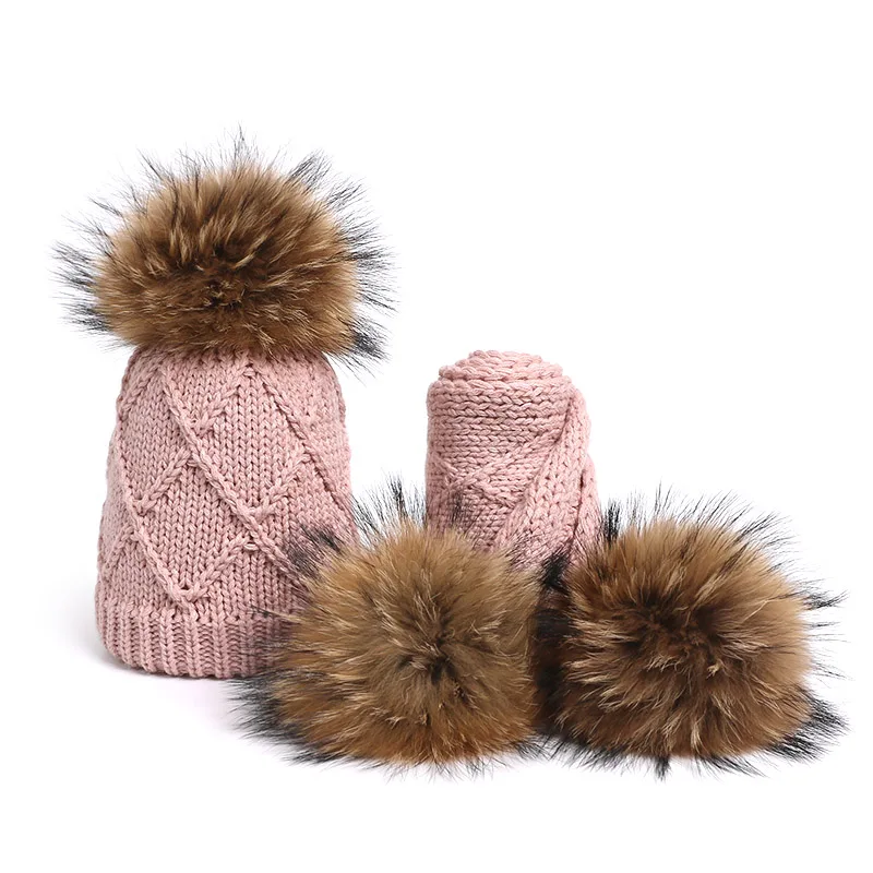Winter Children Hat Cap Scarf Sets Nature Fur Pom Pom Girl Boy Baby Kids Knitted Crochet Beanies Skullies Hats Real Fur Pompom
Winter Children Hat Cap Scarf Sets Nature Fur Pom Pom Girl Boy Baby Kids Knitted Crochet Beanies Skullies Hats Real Fur Pompom