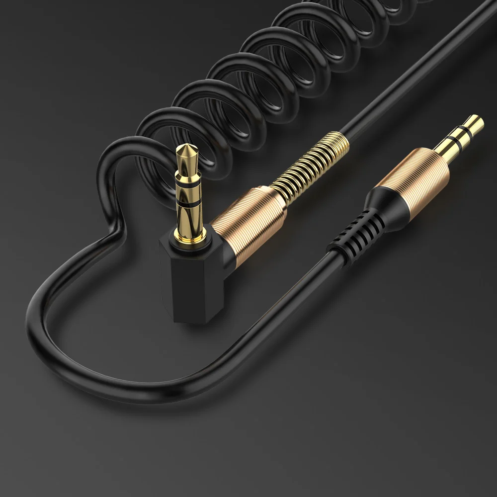 Spring 3.5 Jack Aux Cable 3.5 mm to 3.5mm Audio Cable Male to Male Kabel Gold Plug Car Aux Cord for iphone Samsung xiaomi mp3
Spring 3.5 Jack Aux Cable 3.5 mm to 3.5mm Audio Cable Male to Male Kabel Gold Plug Car Aux Cord for iphone Samsung xiaomi mp3