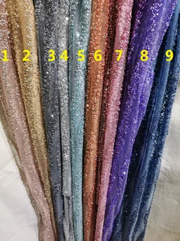 9 colours french net lace fabric with glued glitter New arrival sequins lace african tulle lace fabric 
9 colours french net lace fabric with glued glitter New arrival sequins lace african tulle lace fabric