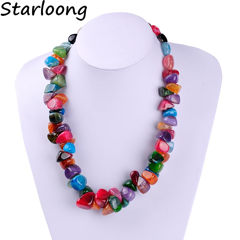New Fashion Irregular Triangle Shape Multi-color Natural Agata Stone Beads Semi-precious Stone Women Necklace Bijoux Cuello
New Fashion Irregular Triangle Shape Multi-color Natural Agata Stone Beads Semi-precious Stone Women Necklace Bijoux Cuello