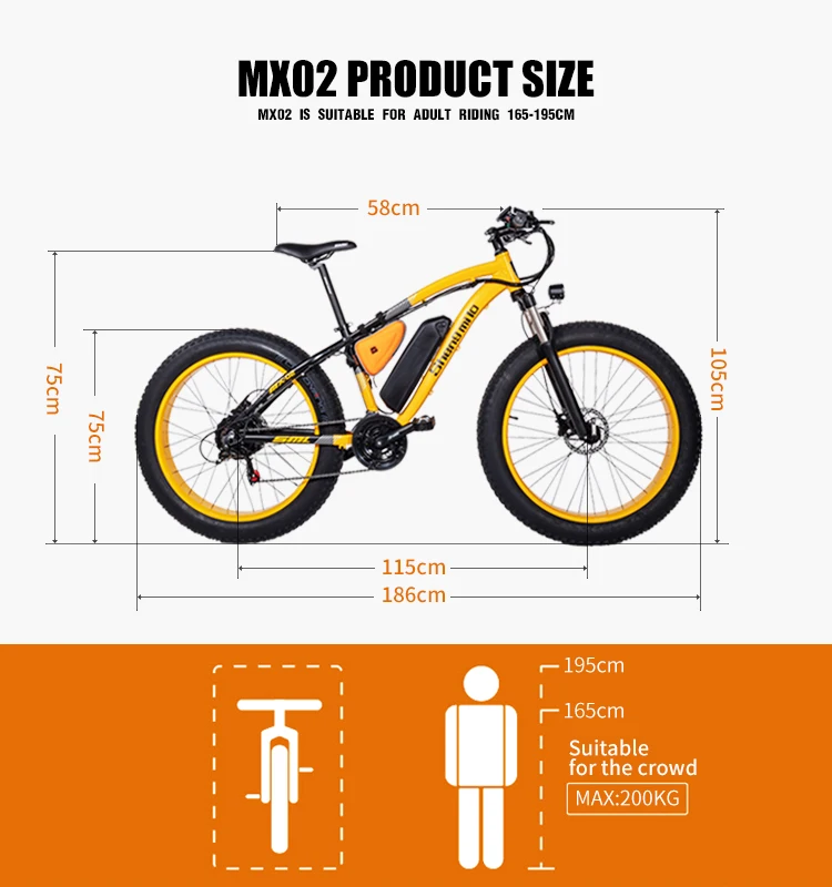 Excellent Electric bike BAFANG 1000W Beach auxiliary bicycle 48V17AH electric sand car 26 inch electr 14