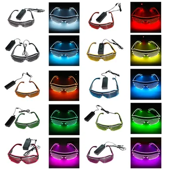 New LED Glasses 10 Colors Optional Light Up El Wire Neon Rave Glasses Twinkle Glowing Party Holiday Halloween Decorative Glasses
New LED Glasses 10 Colors Optional Light Up El Wire Neon Rave Glasses Twinkle Glowing Party Holiday Halloween Decorative Glasses