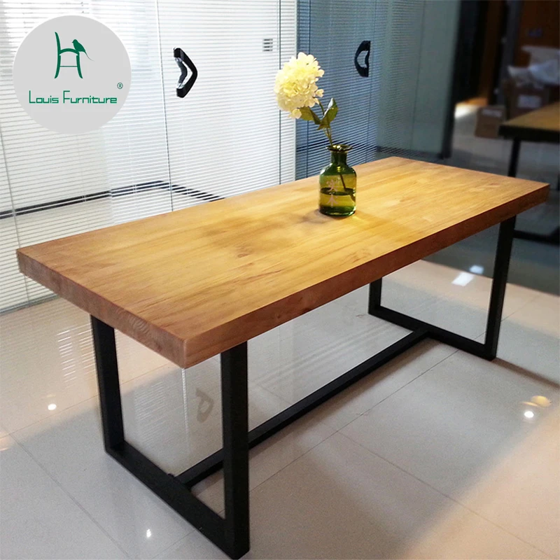 Louis Fashion Dining table Custom LOFT contracted and contemporary, wrought iron solid wood , computer American wind industry
Louis Fashion Dining table Custom LOFT contracted and contemporary, wrought iron solid wood , computer American wind industry