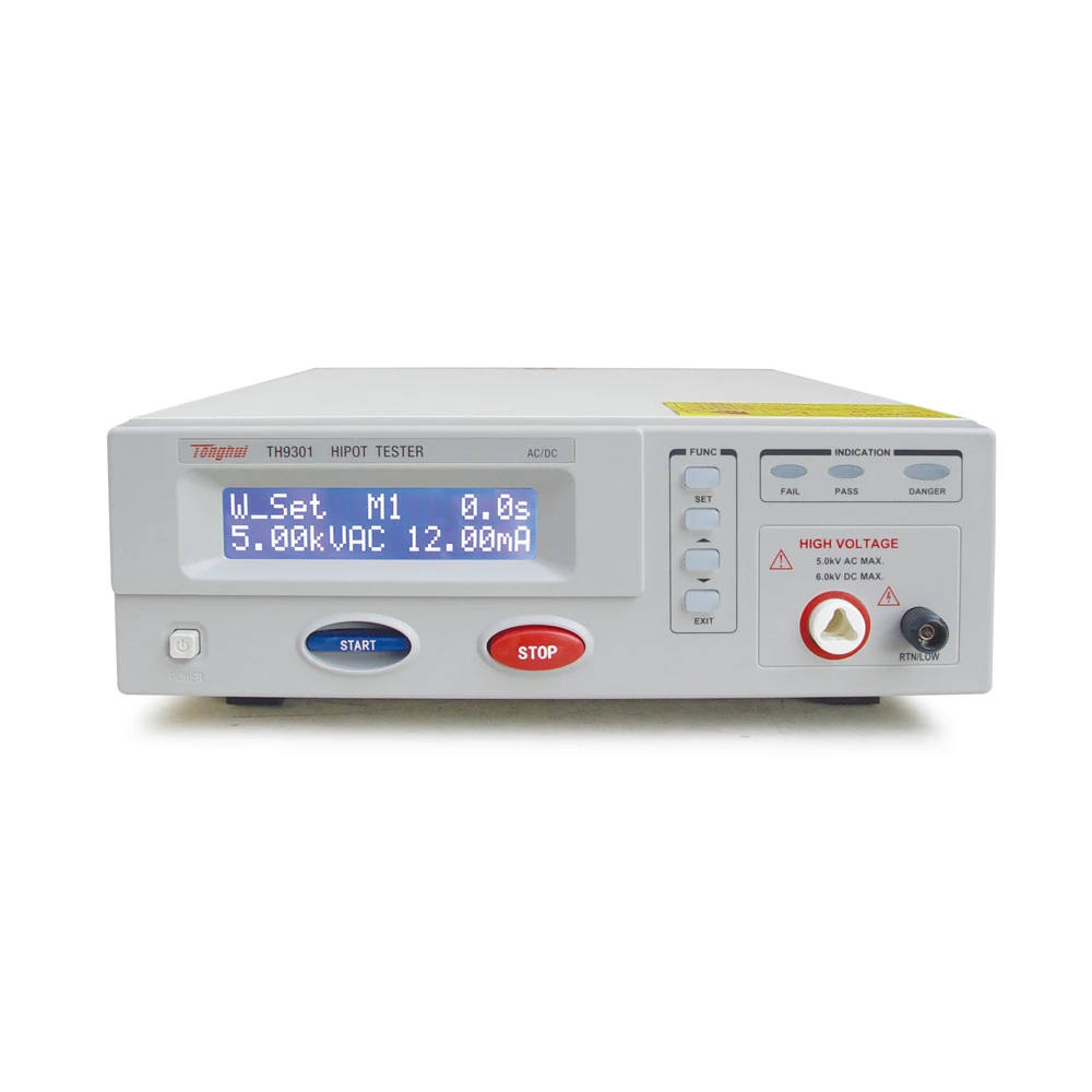 Tonghui TH9301 AC and DC withstand voltage insulation resistance tester/Hipot Tester(ACW/DCW/IR test)
Tonghui TH9301 AC and DC withstand voltage insulation resistance tester/Hipot Tester(ACW/DCW/IR test)